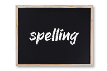 Obraz premium spelling word in chalk on chalkboard