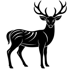 silhouette of a deer