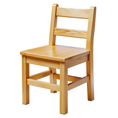 wooden chair isolated on white