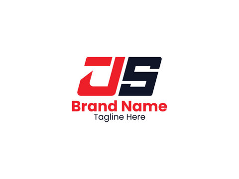 JS logo design monogram. JS vector logo template with red and black color. The SJ logo is Simple, Elegant, and Luxurious Logo. SJ Pro Vector 