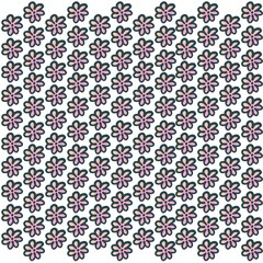 Isolated seamless floral pattern on white background, hand drawn painted pack set of flowers wallpaper, wall, paper, spring, summer, nature, flower, flowers, wrap
