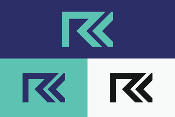 modern letter R logo, simple letter R logo.