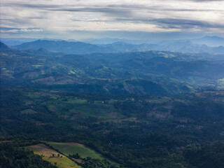 Fototapeta premium Green mountain hills landscape