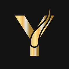 Letter Y Hair Treatment Logo, Hair Treatment Logo Design
