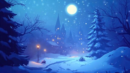 Fototapeta premium Merry Christmas holiday background