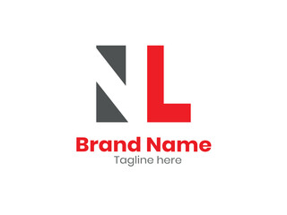 Creative NL, LN, N, L abstract letters logo monogram