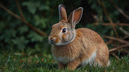 Fototapeta premium Cute Bunny in Grass