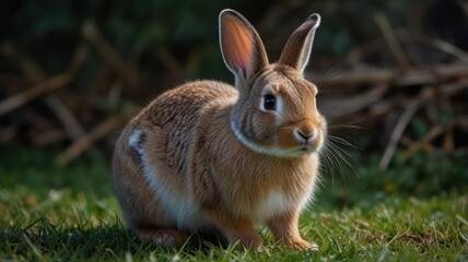 Fototapeta premium Cute Bunny in Grass