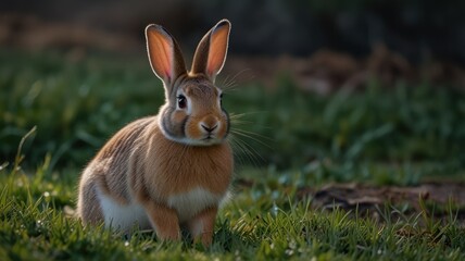 Obraz premium Cute Bunny in Grass