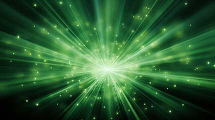 Obraz premium vibrant light green background with radiant beams and sparkling stars creates mesmerizing effect. This evokes sense of wonder and tranquility