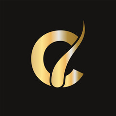 Letter C Hair Treatment Logo, Hair Treatment Logo Design