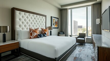 Luxurious Tufted Bed Bedroom Design