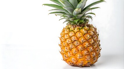Fototapeta premium Pineapple levitate isolated on white background. Clipping path., generative ai