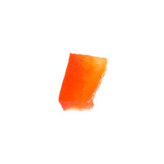 Piece of bell pepper isolated on white