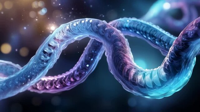 Artistic representation of plasmid DNA in a lab