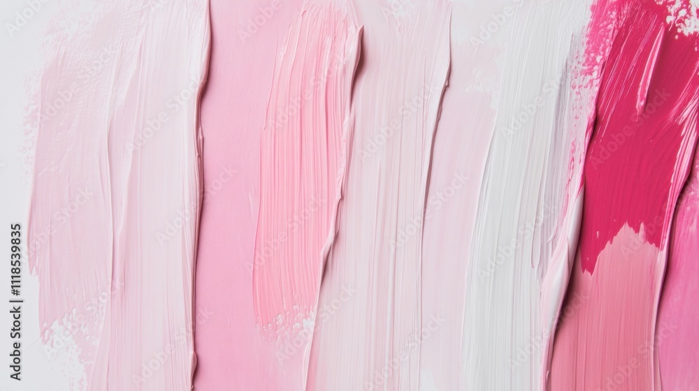 Poster soft vertical strokes of pink paint create a delicate gradient, blending from lighter to deeper shad
