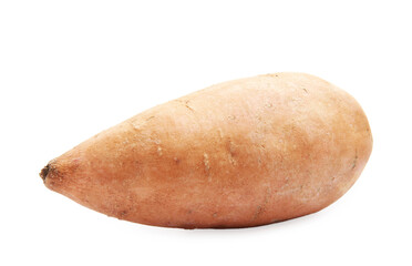 Fresh raw sweet potato isolated on white