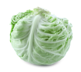 Fototapeta premium Whole head of cabbage isolated on white