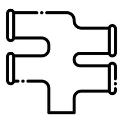 Pipes icon vector