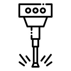 Jack hammer icon vector