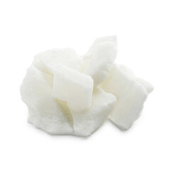 Pile of soy wax isolated on white