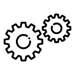 Gear wheel icon vector