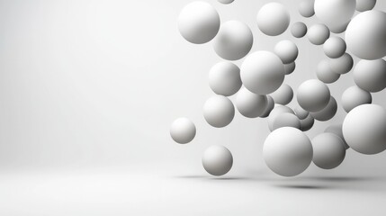 Abstract light grey backdrop featuring soft defocused bokeh orbs glowing faintly, creating a serene and modern aesthetic
