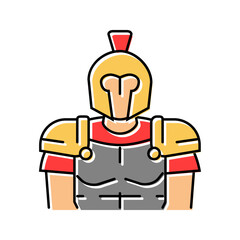 gladiator soldier roman greek color icon vector. gladiator soldier roman greek sign. isolated symbol illustration