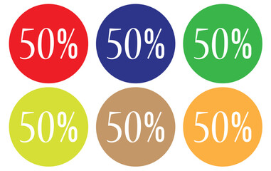Get Extra 50% off sign. Discount offer price sign. Discount tag for shopping, marketing, advertisement, banner and web. Vector illustration.