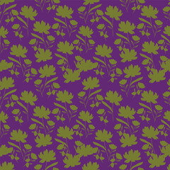 Seamless floral pattern, liberty ditsy print of mini pretty bouquets. Cute botanical design: small hand drawn flowers, tiny leaves in an abstract composition on a light background