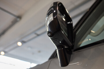 Introducing the modern car side mirror with integrated tech for improved functionality and style