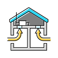 ventilation system color icon vector. ventilation system sign. isolated symbol illustration