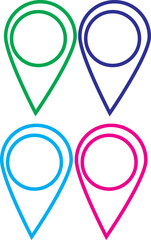 Pin icon vector. Location icon. Map pointer icon