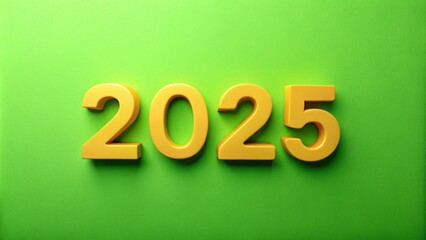 "2025" on a bright green background
