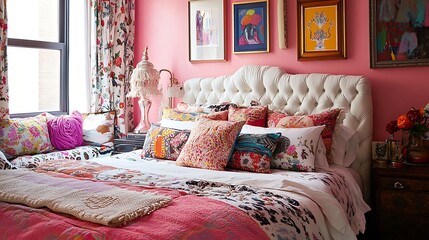 Luxurious Tufted Bed Bedroom Design