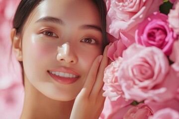 Naklejka premium Radiant Beauty Skincare Concept Portrait