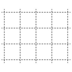 Dashed Line Grid. Graph paper dashes grid lines.