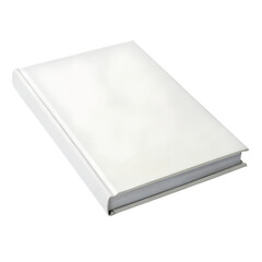Plain White Blank Book Mockup isolated on transparent background cutout, Png, Cutout
