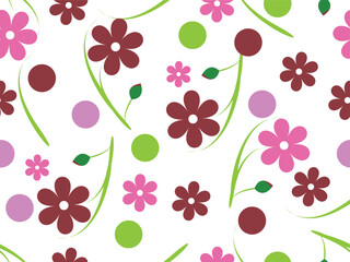 seamless pattern with cherry blossom