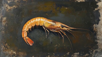 Glistening shrimp, highlighted delicately against a luxurious dark surface.