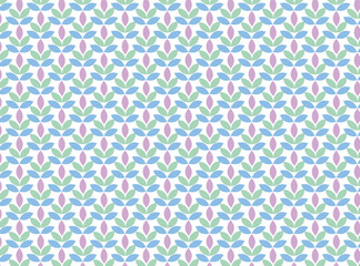 seamless pattern with pink flowers