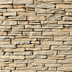 Obraz premium Stacked stone wall texture backround