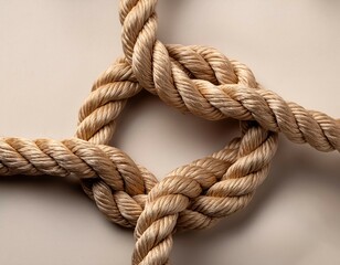 Fototapeta premium close up of rope frame knot