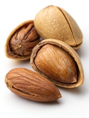 Pine Nuts in Shell and Unshelled with Natural Texture