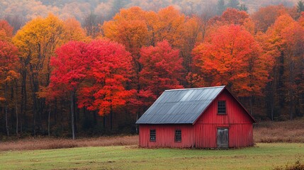 Obraz premium Autumn picturesque fall landscapes and vibrant foliage