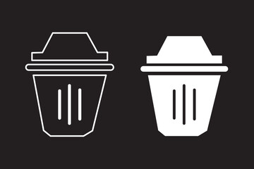 Trash can. Vector icon design , eps10