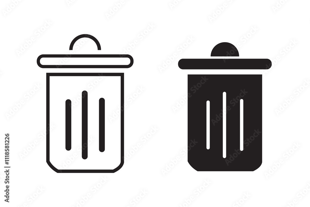 Poster trash icon vector for web and mobile app. trash can icon. delete sign and symbol, eps10