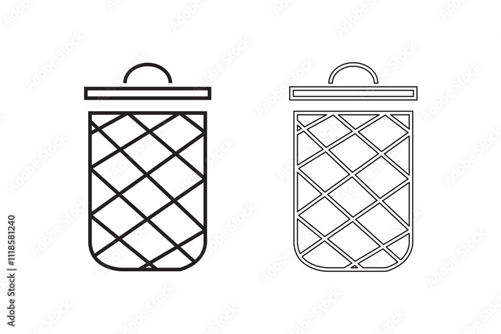 Poster trash icon vector for web and mobile app. trash can icon. delete sign and symbol.