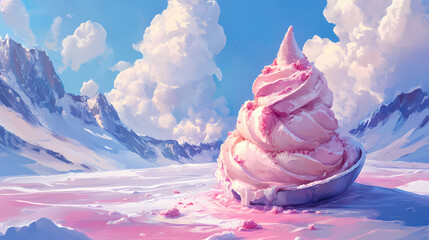 Frozen dessert euphoria. Euphoria. Illustration