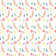 seamless background with colorful letters